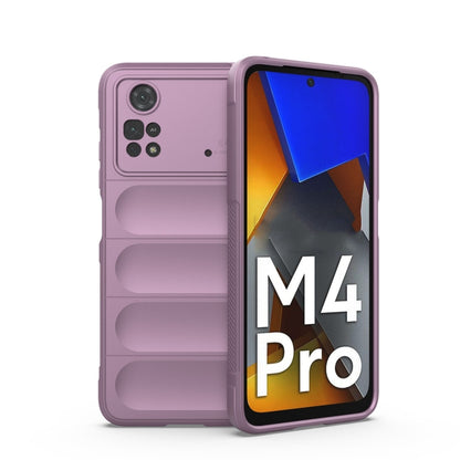 Purple TPU phone case with flannel lining, for Xiaomi Poco M4 Pro 4G