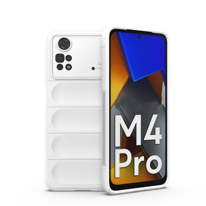 White TPU phone case with flannel lining, for Xiaomi Poco M4 Pro 4G