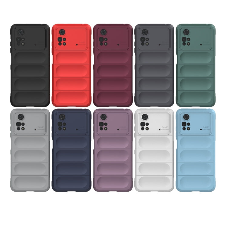 TPU phone case set in black, red, purple, grey, and teal, with camera cutouts