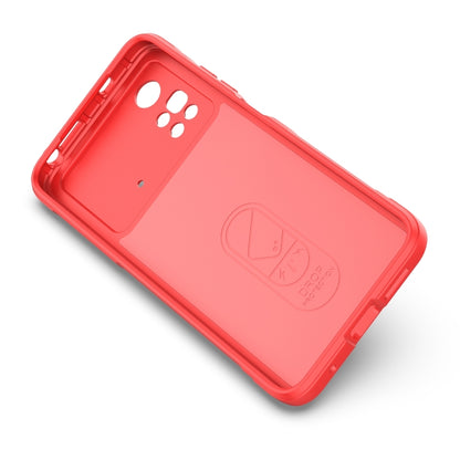 Red phone case with camera lens cutouts and raised edge protection