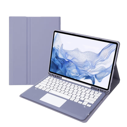 Purple detachable keyboard tablet case with Bluetooth keyboard and folio stand