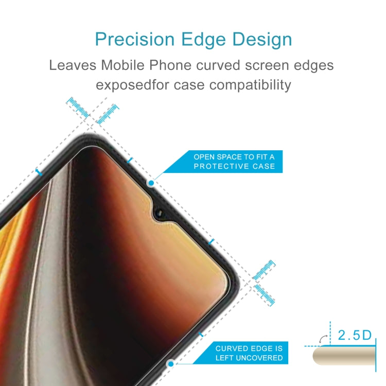 2.5D tempered glass screen protector with open edge for case compatibility