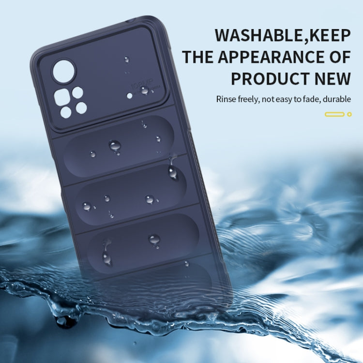 Dark blue TPU flannel phone case with water droplets and raised camera cutouts