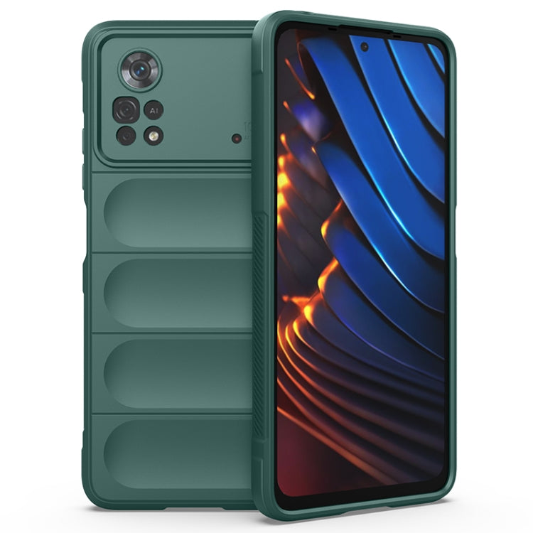 Dark green TPU phone case with raised camera cutout and rugged side grip