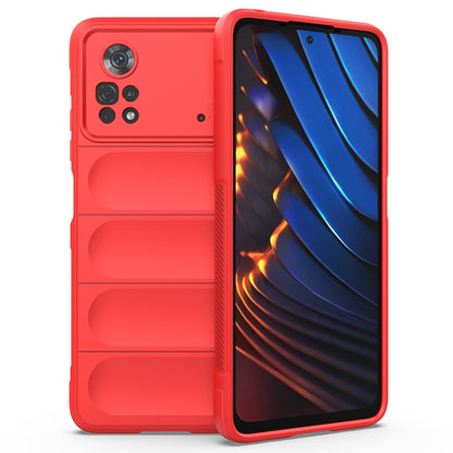 Red TPU phone case with raised camera cutout and rugged side grip