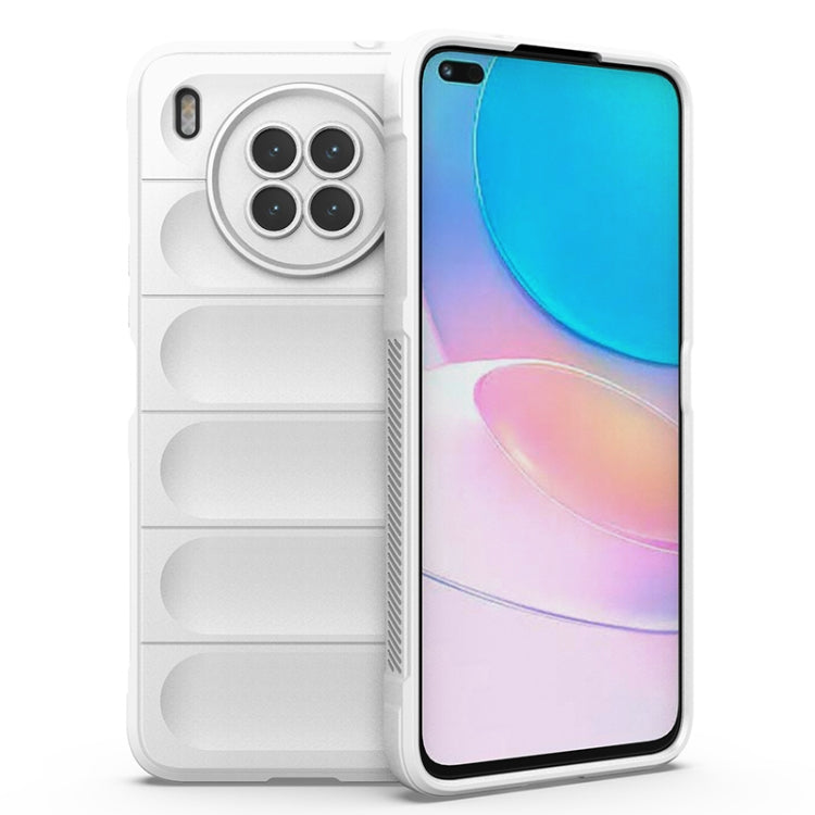 White TPU phone case with raised camera cutout and rugged side grip