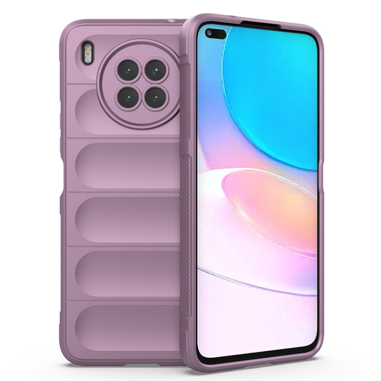 Purple TPU phone case with raised camera cutout and rugged side grip