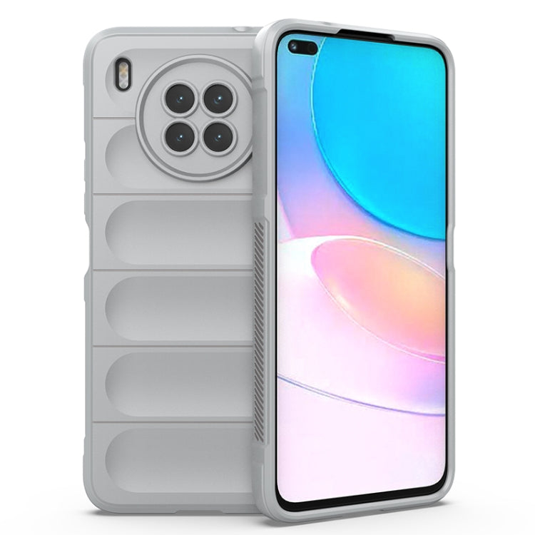 White TPU phone case with flannel-like ridges and camera cutouts