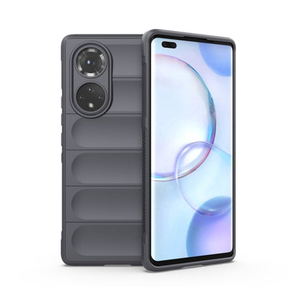 Dark gray TPU phone case with flannel lining, dual camera cutouts, raised edges