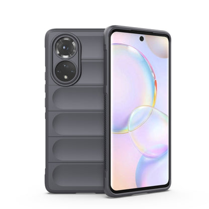 Black-gray TPU phone case with raised ridges and dual camera cutouts