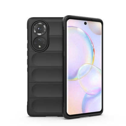 Black TPU phone case with flaps and camera cutouts, with raised screen border