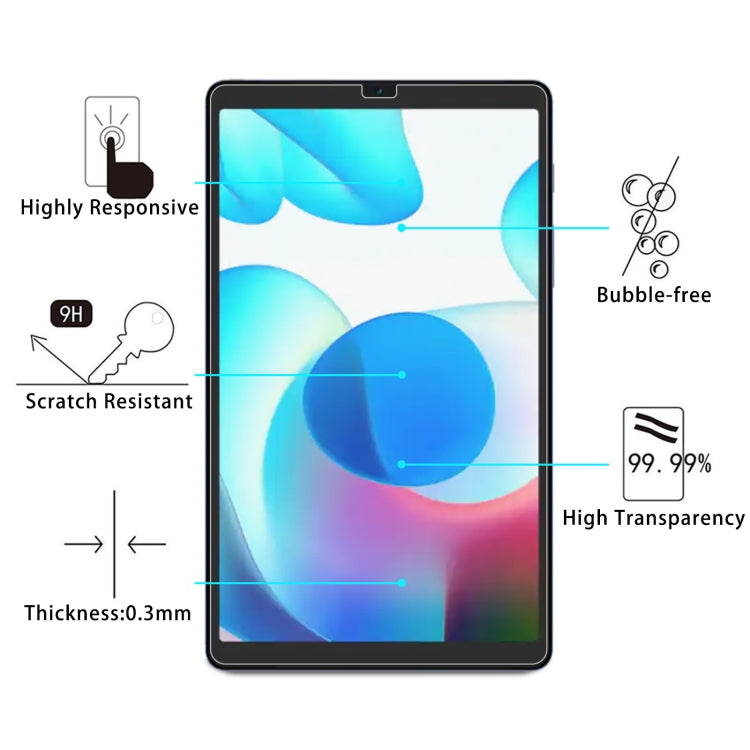 Tempered glass tablet screen protector film, bubble-free fit and high transparency