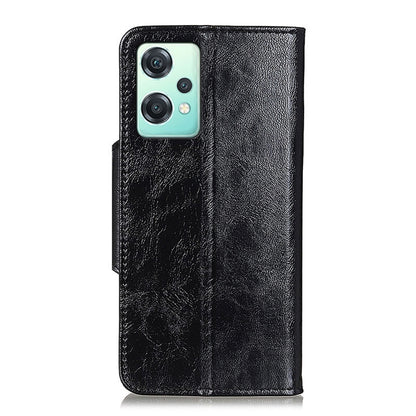 Black leather phone case with back camera cutouts and side card pocket