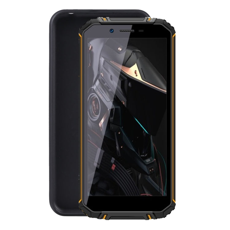 Black TPU rugged phone case with raised screen-protecting edges