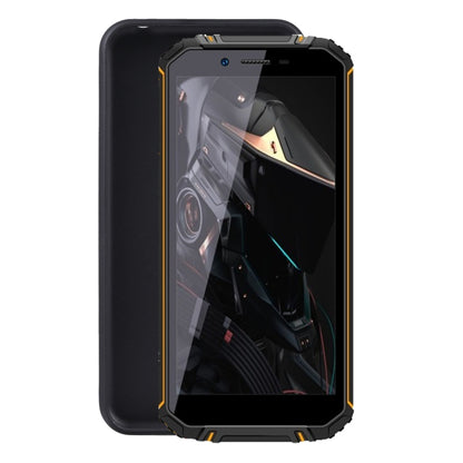 Black TPU rugged phone case with raised screen-protecting edges