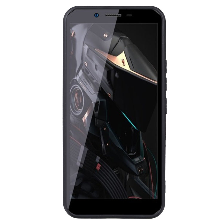 Black TPU phone case with rugged corner bumpers and camera cutout