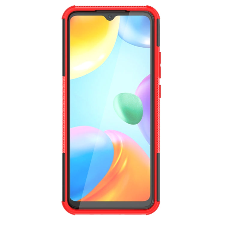 Red tire-texture TPU phone case with raised edges and cutouts