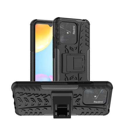 All-black tire-texture TPU phone case with kickstand holder and camera cutout