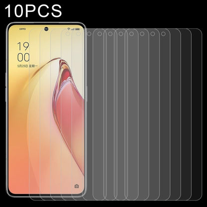10-pack tempered glass screen protectors covering a smartphone display