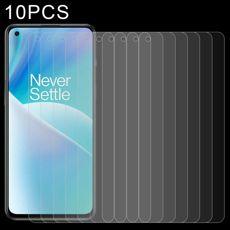 10-pack tempered glass screen protectors stacked for front screen coverage