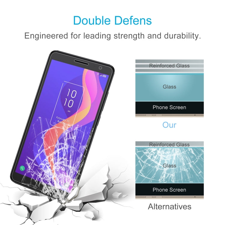 Tempered glass screen protector with reinforced layer to help resist impact damage