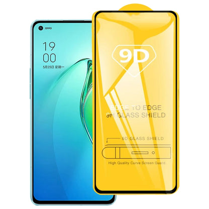 9D tempered glass screen protector film applied to a curved smartphone screen