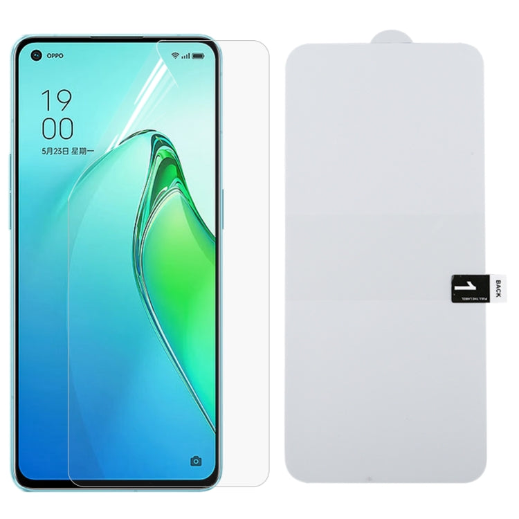 Full-screen hydrogel phone screen protector film with clear protector and backing sheet
