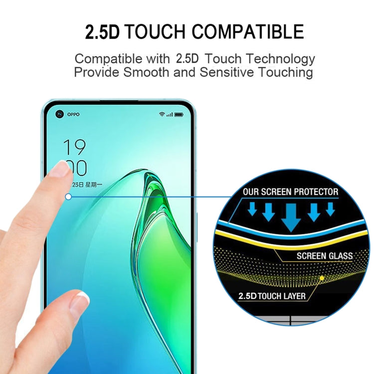 2.5D touch tempered glass screen protector, clear, rounded edges for smooth tapping.