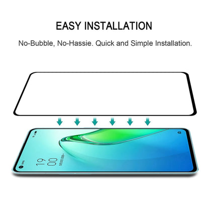 Easy-install full-screen tempered glass protector panel for smartphone, no bubbles.