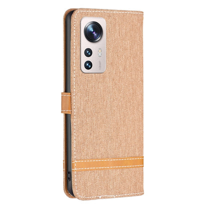 Brown textured folio phone case with camera cutout, stitched trim, and side strap