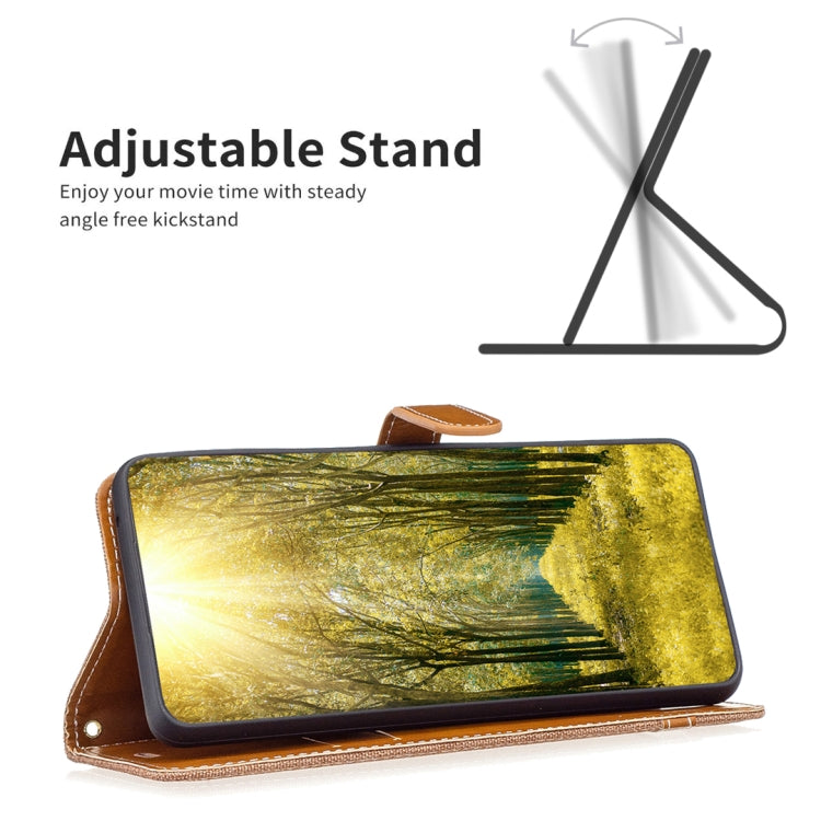 Brown textured folio phone case with adjustable stand and wrist strap for phone