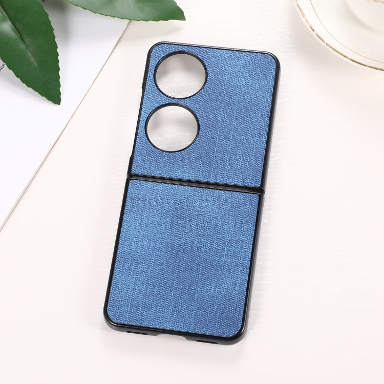 Blue shockproof phone case with textured finish and dual cutouts