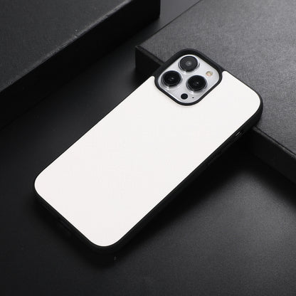 White textured shockproof phone case with camera cutouts and protective edges.