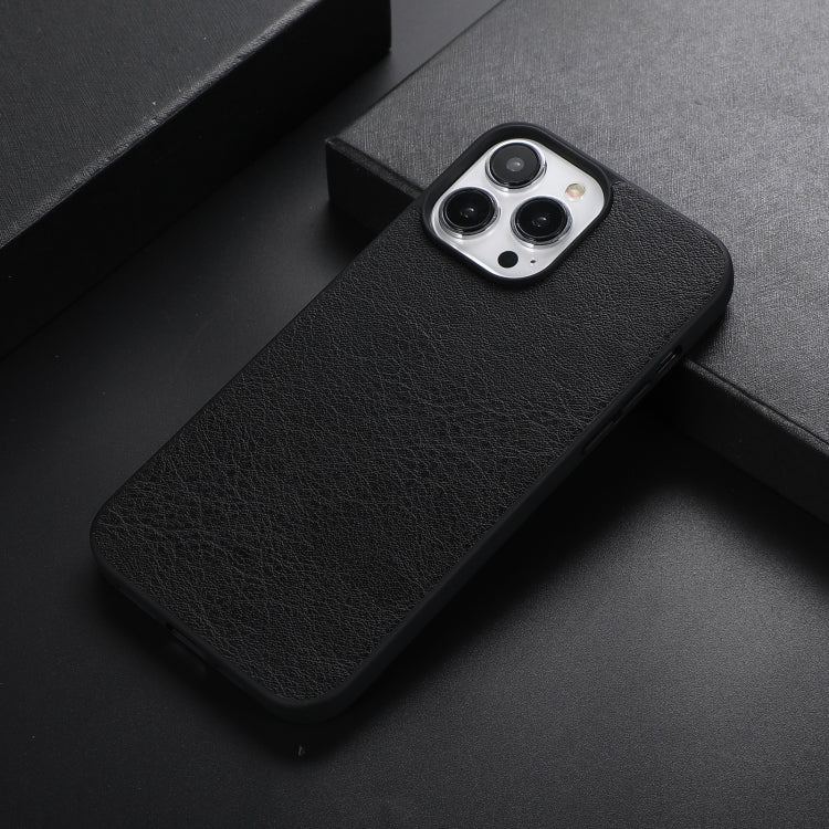 Black textured shockproof phone case with camera cutouts and raised protective lip.