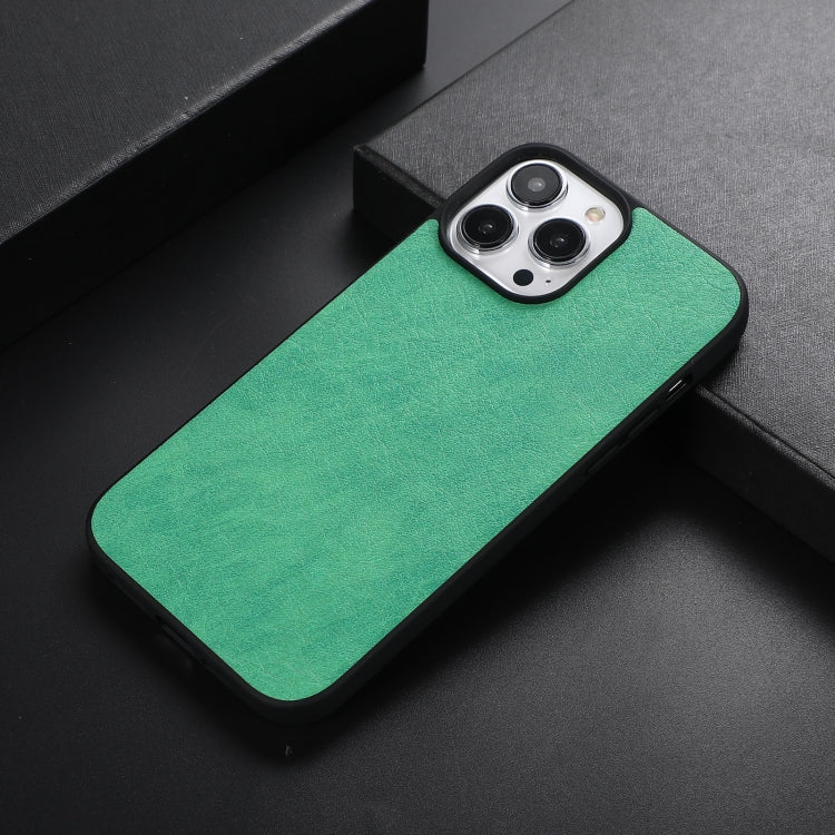 Green textured shockproof phone case with camera cutouts and protective edges.