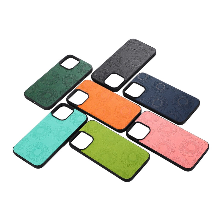 Sunflower-pattern shockproof phone cases in multiple colors, with camera cutouts
