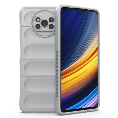 Light gray TPU phone case with ridged back panel and camera cutout