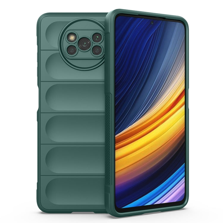 Dark green TPU phone case with ridged back panel and camera cutout