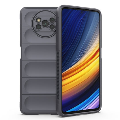Dark gray TPU phone case with ridged back panel and camera cutout