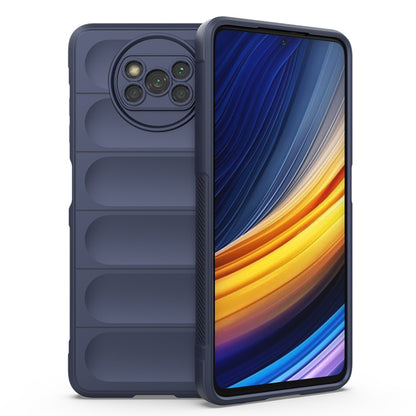 Dark blue TPU phone case with ridged back panel and camera cutout