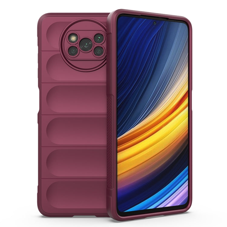 Wine red TPU phone case with ridged back panel and camera cutout