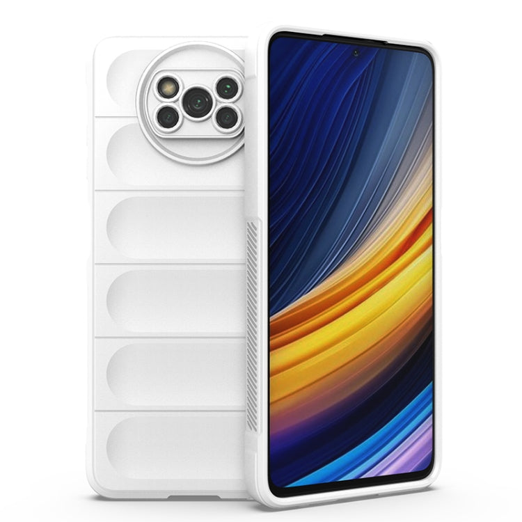 White TPU phone case with ridged back panel and camera cutout
