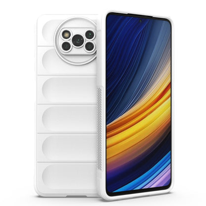 White TPU phone case with ridged back panel and camera cutout