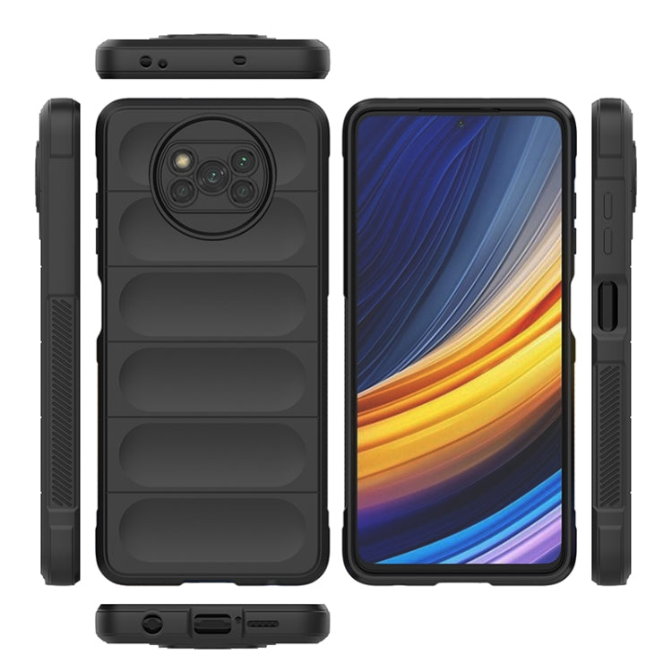 Black TPU phone case with raised lens guard and camera cutout for Xiaomi Poco X3 NFC