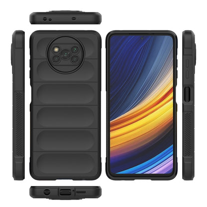Black TPU phone case with raised lens guard and camera cutout for Xiaomi Poco X3 NFC