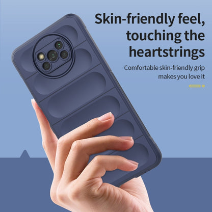 Dark blue TPU phone case with textured grip and camera cutouts for Xiaomi Poco X3 NFC