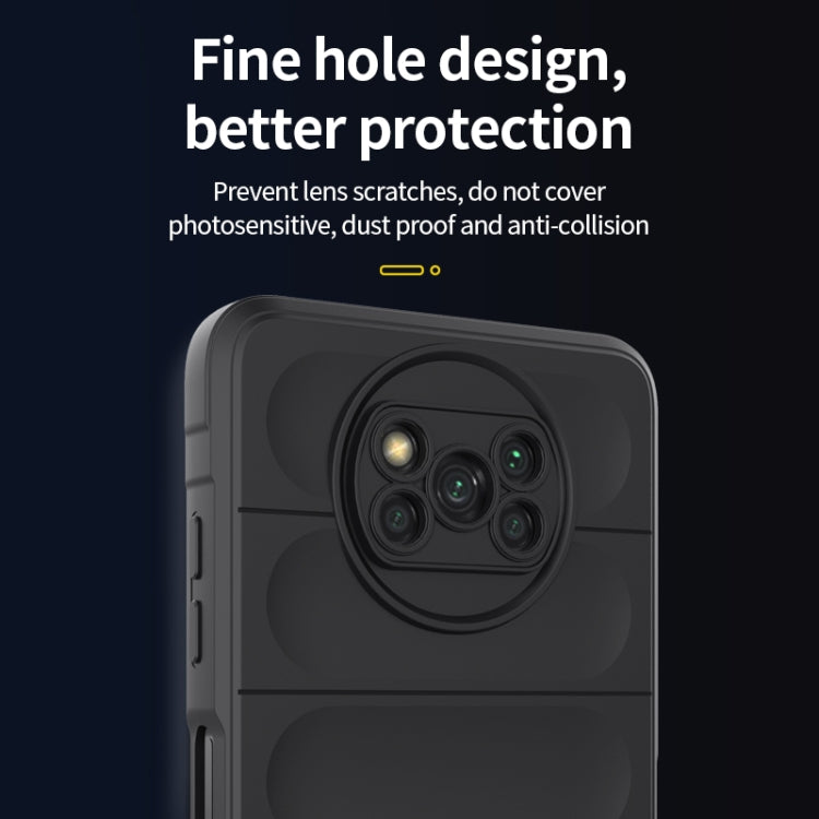 Dark grey TPU phone case with camera lens opening and side button cutouts for Xiaomi Poco X3 NFC