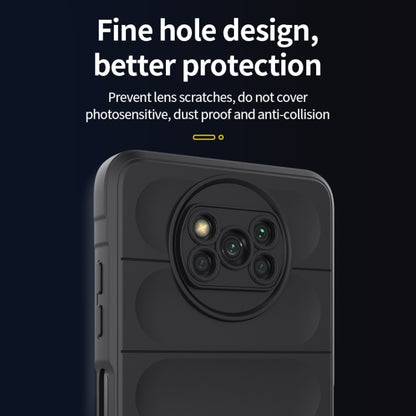 Dark grey TPU phone case with camera lens opening and side button cutouts for Xiaomi Poco X3 NFC