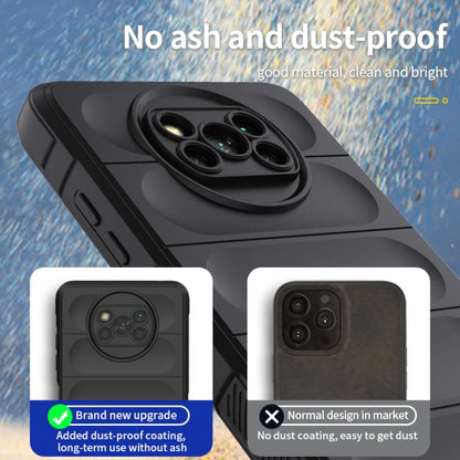 Black TPU phone case with raised camera ring and lens opening for Xiaomi Poco X3 NFC
