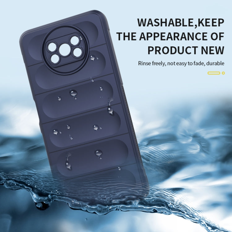 Dark blue TPU phone case with camera cutout and water-splash protection for Xiaomi Poco X3 NFC